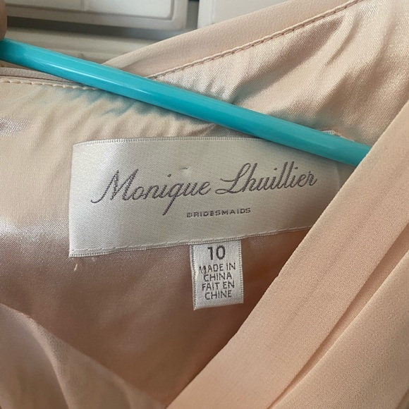 Blush lace back Bridesmaid Dress - Picture 2 of 3